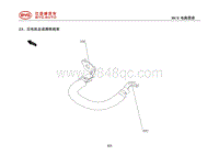 2020比亚迪汉EV电路图 23 后电机总成搭铁线束