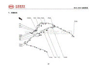 2022比亚迪汉EV电路图 7 顶棚线束