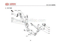 2022比亚迪汉EV电路图 4．右后门线束