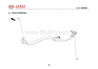 2020比亚迪汉EV电路图 22 前电机总成搭铁线束
