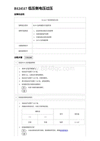 2023唐DM-i诊断 B124517 低压侧电压过压