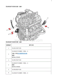 2020阅朗 发动机提升托架的安装（LI6）