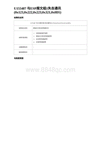 2023唐DM-i诊断 U155487 与ESP报文组1失去通讯 0x123 0x222 0x223 0x321 0x0D5 