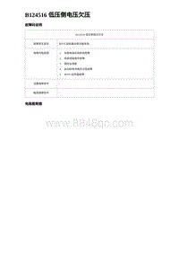 2023唐DM-i诊断 B124516 低压侧电压欠压