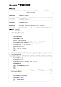 2023比亚迪汉EV诊断 P1A0000 严重漏电故障