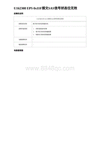 2023唐DM-i诊断 U162308 EPS 0x11F报文SAS信号状态位无效