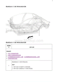 2020阅朗 燃油箱加注口门锁闩释放拉线的更换