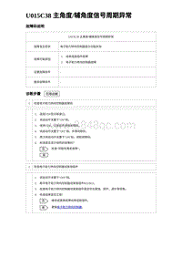 2023唐DM-i诊断 U015C38 主角度辅角度信号周期异常