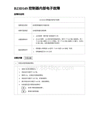 2023比亚迪汉EV诊断 B23D549 控制器内部电子故障