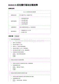 2023比亚迪汉EV诊断 B181E19 后位置灯驱动过载故障