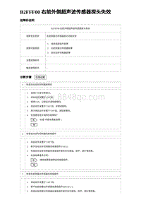 2023唐DM-i诊断 B2FFF00 右前外侧超声波传感器探头失效