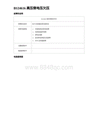 2023唐DM-i诊断 B124616 高压侧电压欠压