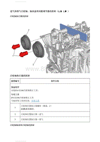 2021英朗 进气和排气凸轮轴 轴承盖和间隙调节器的拆卸