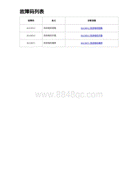 2023海豹DM-i诊断 故障码列表