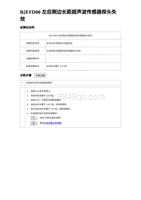 2023海豹DM-i诊断 B2FFD00 左后侧边长距超声波传感器探头失效