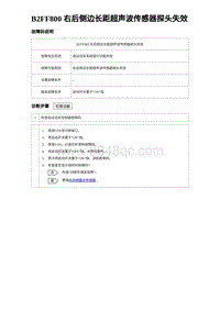 2023海豹DM-i诊断 B2FF800 右后侧边长距超声波传感器探头失效