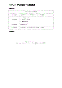 2023海豹DM-i诊断 P2B5419 发动机电子水泵过流