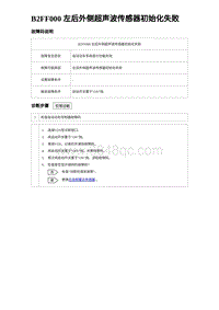 2023海豹DM-i诊断 B2FF000 左后外侧超声波传感器初始化失败