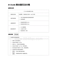 2023海豹DM-i诊断 P176100 离合器无法分离