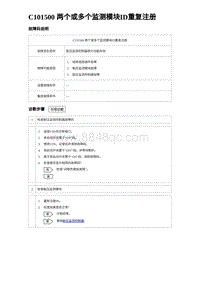 2023海豹DM-i诊断 C101500 两个或多个监测模块ID重复注册