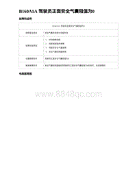 2023海豹DM-i诊断 B160A1A 驾驶员正面安全气囊阻值为0