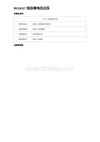 2023海豹DM-i诊断 B124517 低压侧电压过压