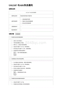 2023海豹DM-i诊断 U012187 与ABS失去通讯