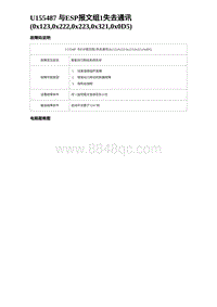 2023海豹DM-i诊断 U155487 与ESP报文组1失去通讯 0x123 0x222 0x223 0x321 0x0D5 