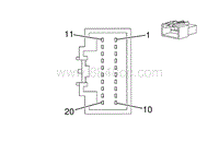 2020英朗 X210 车身线束至车顶篷线束