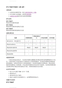 2020英朗 故障码 DTC P0627-P0629