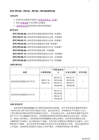 2018别克阅朗 发动机1.3L和1.0L DTC P0130-P0134 P0136-P0138或P0140