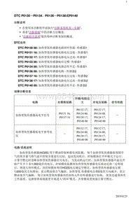 2018别克阅朗 1.3L 1.4L 1.5L发动机 DTC P0130-P0134 P0136-P0138或P0140