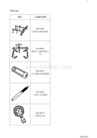 2018别克阅朗 专用工具和设备