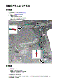 天窗后水管总成-右