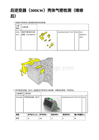 后逆变器（300KW）壳体气密检测（维修后）