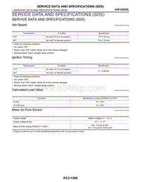 雷诺Pulse维修手册 SERVICE DATA AND SPECIFICATIONS SDS 