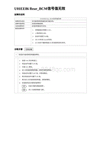 2024比亚迪海豹诊断 U01EE86 Rear_BCM信号值无效（3R1V）