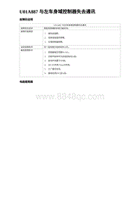 2024比亚迪海豹诊断 U01A887 与左车身域控制器失去通讯