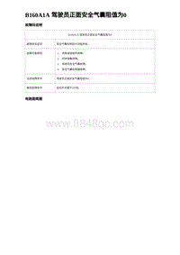 2024比亚迪海豹诊断 B160A1A 驾驶员正面安全气囊阻值为0