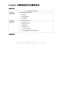 2024比亚迪海豹诊断 U110187 与辅电挡位开关通信丢失（3R1V）