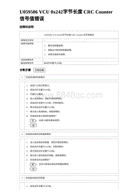 2024海狮07EV诊断 U059506 VCU 0x242字节长度 CRC Counter 信号值错误