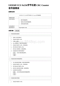 2024海狮07EV诊断 U059509 VCU 0x356字节长度 CRC Counter 信号值错误