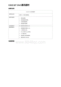 2024海狮07EV诊断 U01E187 SWS通讯超时