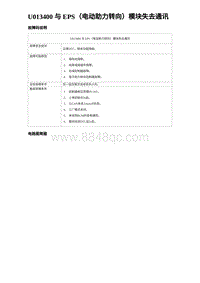 2024海狮07EV诊断 U013400 与 EPS（电动助力转向）模块失去通讯