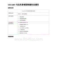 2024海狮07EV诊断 U01A887 与左车身域控制器失去通讯