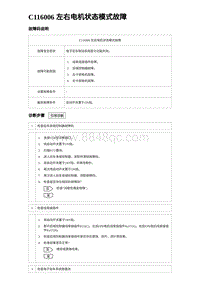 2024海狮07EV诊断 C116006 左右电机状态模式故障