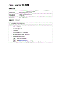 2024比亚迪海豚诊断 C000100 CSV阀1故障