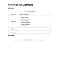 比亚迪汉DM-i诊断 U018786 ESPAXAY信号无效