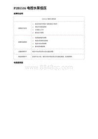 比亚迪汉DM-i诊断 P2B5516 电控水泵低压