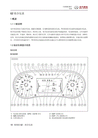 全新绅宝D50 组合仪表